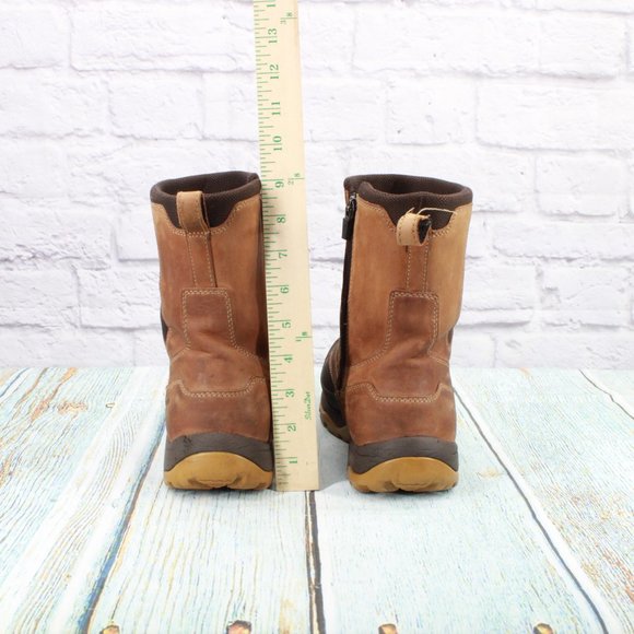LL Bean Tek 2.5 Brown Leather Side Zipper Storm Chaser Boots Size 8 M - Picture 8 of 9